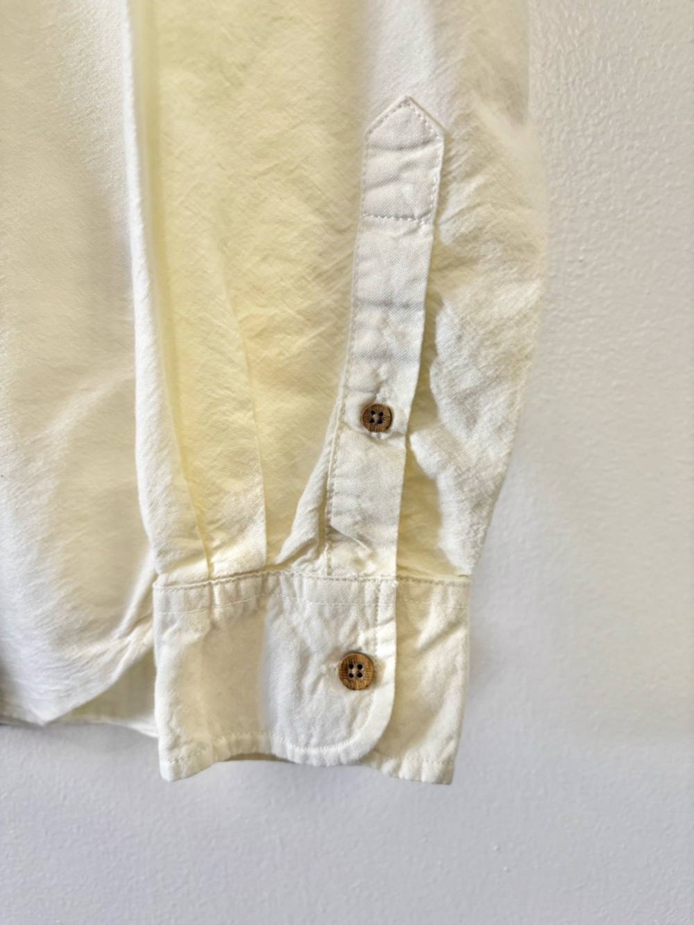 Organic Cotton Butter Cream Yellow Button Down Colours by Alexander Julian - Picture 4 of 9